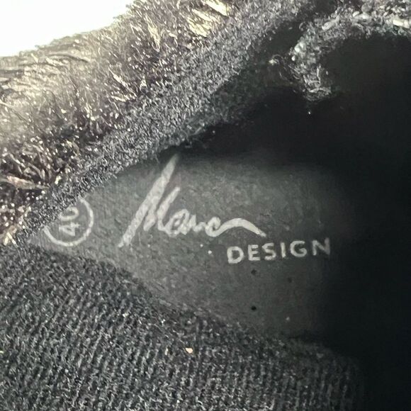 Mono design Black Silver Sequins High Top Lacing winter sneakers size 40EU/9,5US - Picture 10 of 11